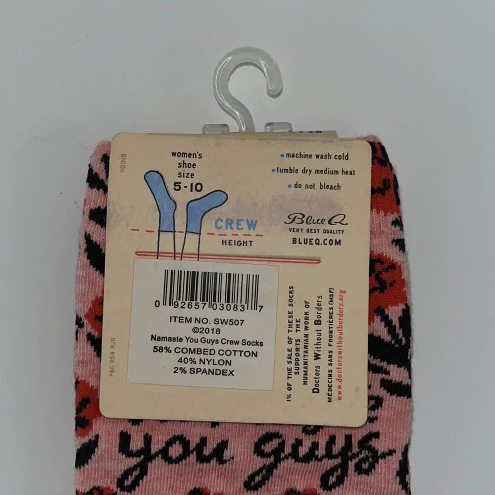 Women’s Blue Q Namaste you guys socks
